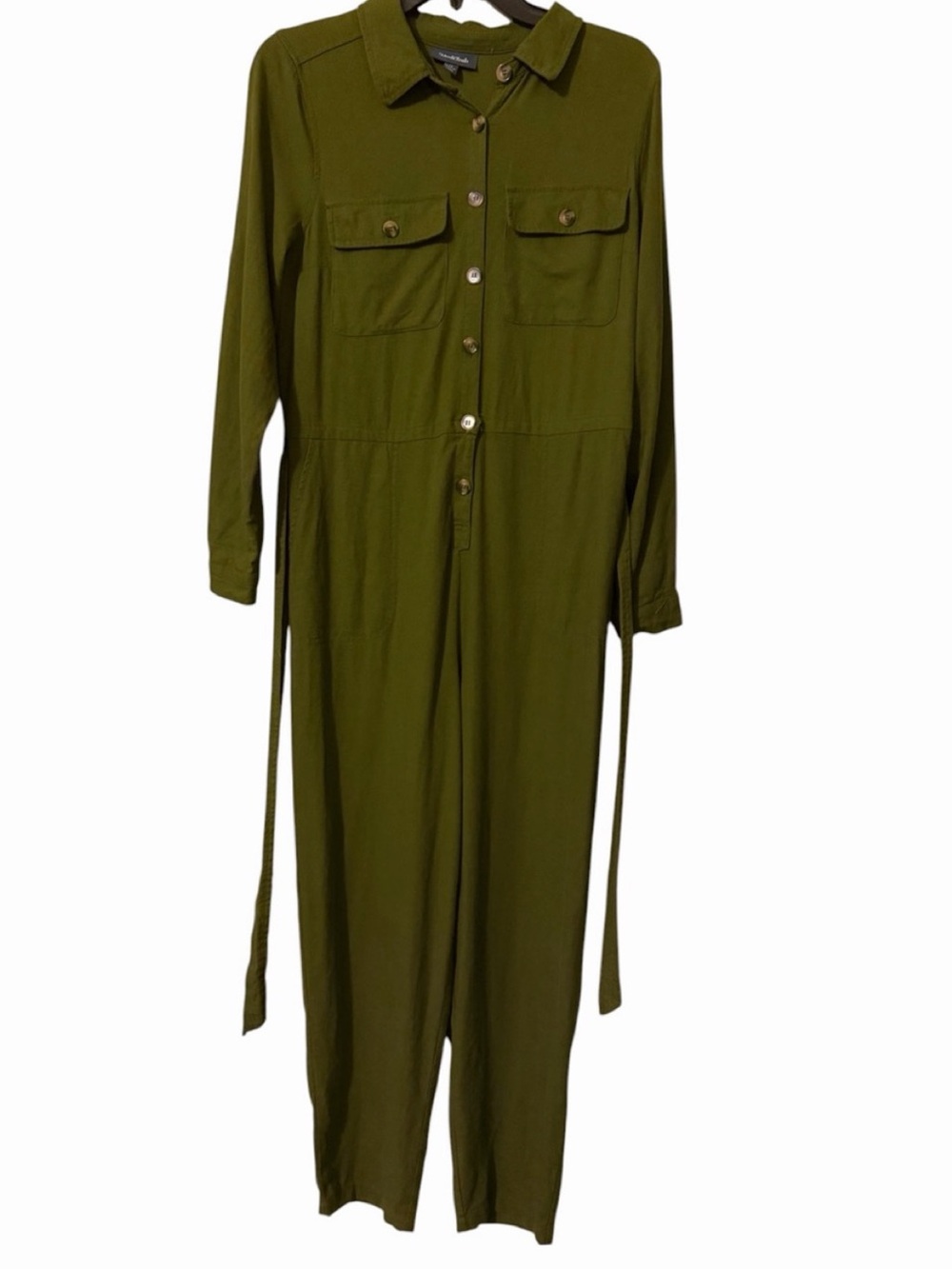 ModCloth Linen Blend Comfy Commitment Jumpsuit  Medium - Picture 2 of 9